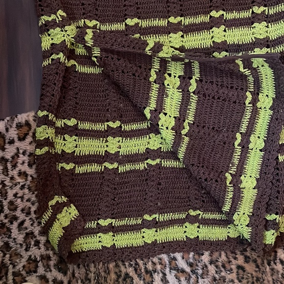 NWOT FREE PEOPLE Large Beach Cover up DONNI Sweater Set Crochet Skirt Crop Top - Picture 6 of 14